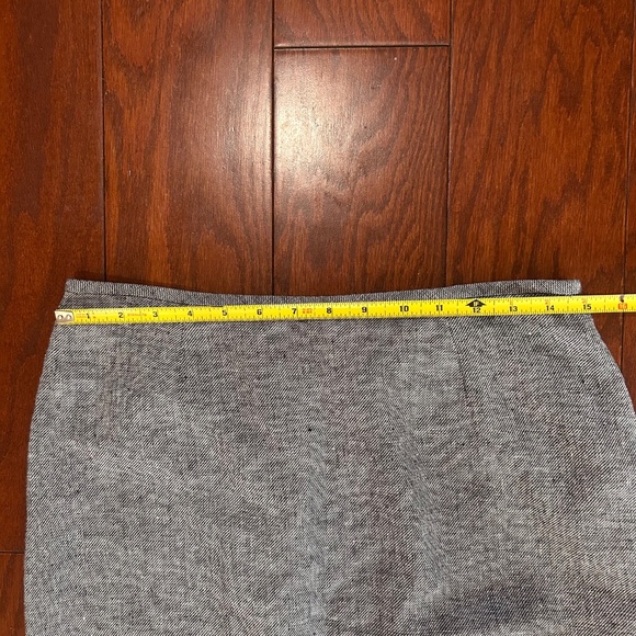 Calvin Klein Gray Linen Tweed-look Pencil Skirt - Picture 7 of 8